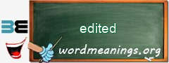 WordMeaning blackboard for edited